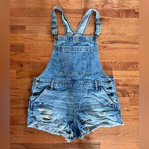 Vintage Abercrombie & Fitch Light Blue Denim Overalls